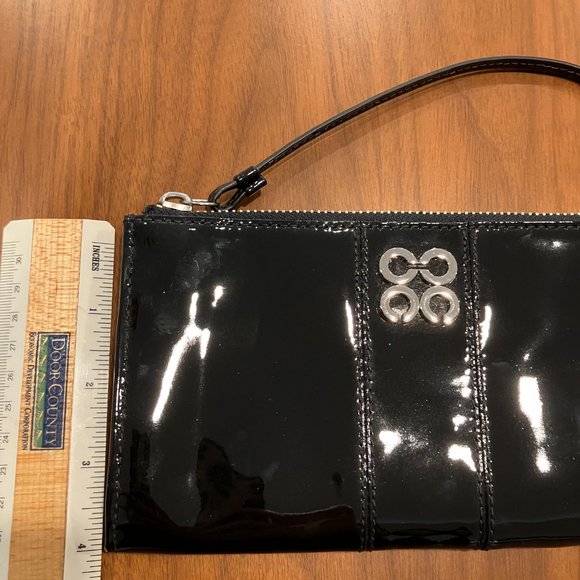 Coach Black Patent Leather Wristlet - Picture 3 of 6